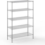 21" Deep x 48" Wide x 74" Height Wire Shelving Kit | 5-Tier | NSF Commercial Storage Rack Unit