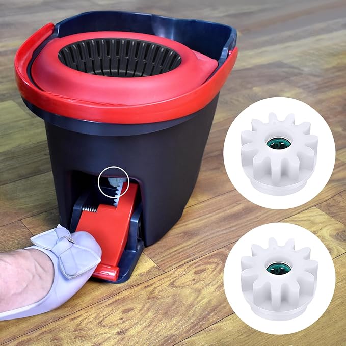2 Pcs Easy Mop Pedal Broom Spin Mop Replacement One Way Clutch Bearing Bucket Gear Sprockets Repair Compatiable with Oceda Vilida and Market 90% Spin Mop System (2 Pcs Bearing Bucket Gears)