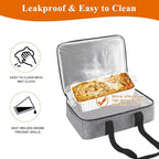 Insulated Casserole Carrier for Hot or Cold Food, Fits 8"-15" Baking Dish，Thermal Food Carrier Bag, Lasagna Lugger Tote for Potluck Parties/Picnic/Cookouts/Lunch, Grey，2 Pack