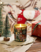 M&SENSE Fir & Pine Scented Holiday Candle 55 Hours Long Lasting Wood Scent Gift for Christmas, 9.9oz All Natural Soy Wax Clean Non Toxic Candle for Housewarming & Stress Relief