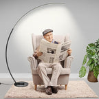 CHICLUX RGBW Arc Floor Lamp, Dimmable LED Floor Lamp with RGBW, Ultra Bright, Modern Standing Tall Lamp with Remote Reading Floor Lamp for Living Room Bedroom Office