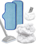 Steam Cleaner Accessories Compatible with Dupray Steam Cleaner, Triangle Microfiber Bonnet for Neat Steam Cleaner & Microfiber Pads, 2+2 Reusable Steamer Cloth Cover Cleaning Steam Mop Pad