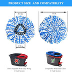 [10 Pack]Mop Heads Replacements, Spin Mop Replacement Head Deep Cleaning Machine Washable and Easy Replace,Spin Mop Refill Replacement Head 100% Microfiber,Mop Head Compatible with RinseClea