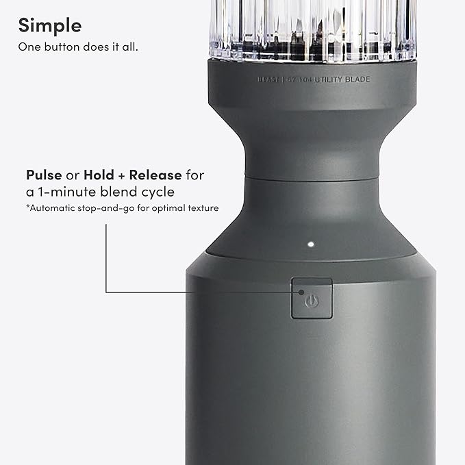 Beast Mega 1200 | Premium Countertop Blender | Smoothies, Shakes, Sauces, Dips, Soups | Blends Ice and Frozen Fruit | Includes Extra Lids and Straw System | 1200W | (Charcoal, 120V)