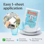 Freddie Dishwasher Sheets Fragrance Free - Space-Saving Alternative to Liquid Detergent - 60 Loads Concentrated Plastic Jug Free Strips