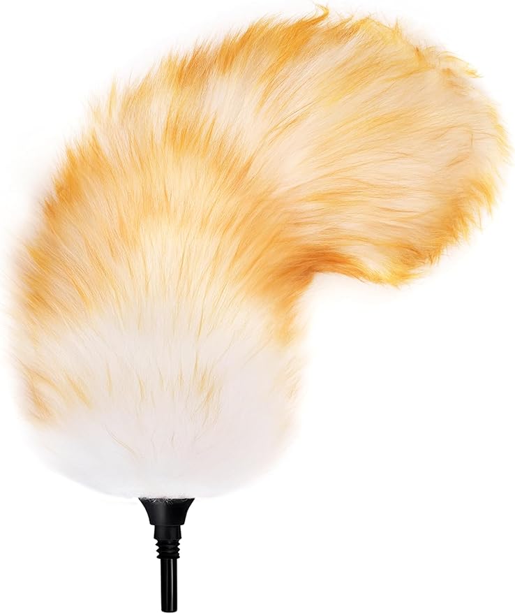 Lambswool Feather Duster with Extension Pole up to 63inch,Extendable Feather Duster Used for Cleaning High Ceiling Fan, High Ceilings,Furniture,Hard to Reach Areas