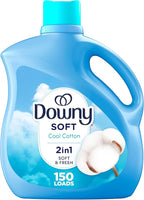 Downy Fabric Softener Liquid, Cool Cotton Scent, 111 fl oz, 150 Loads