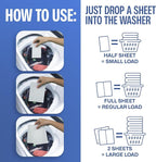 Sudstainables Fabric Softener Sheets for Washer – Eco-Friendly Laundry Softener Sheets for Washing Machines, Scented (200 loads)