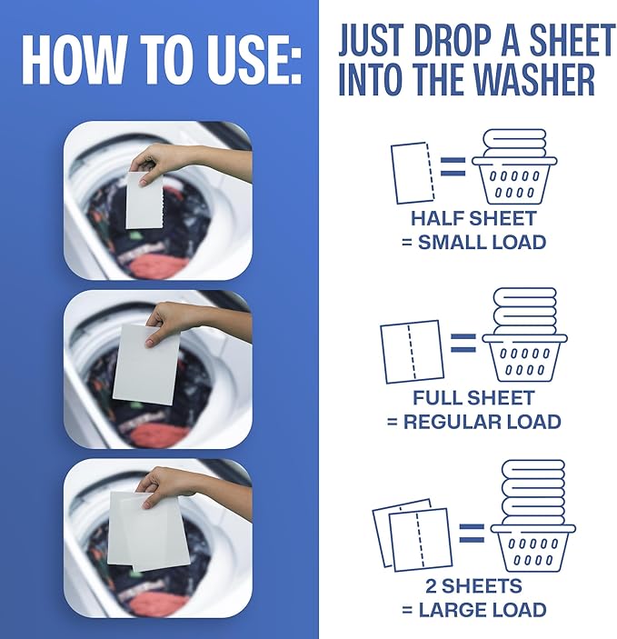 Sudstainables Fabric Softener Sheets for Washer – Eco-Friendly Laundry Softener Sheets for Washing Machines, Scented (200 loads)