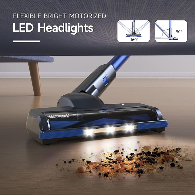 Lubluelu Cordless Stick Vacuum Cleaner, Lightweight 235W Brushless Motor, Rechargeable Battery, Self-Standing Design, Handheld for Carpet, Hard Floor, and Pet Hair