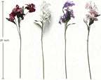 10-Bud Artificial Lily Flowers, 4 Pcs Fake Outdoor Flowers, UV Resistant Faux Flowers for Outdoor Planters, Silk Flowers for Wedding Decoration (Mixed)