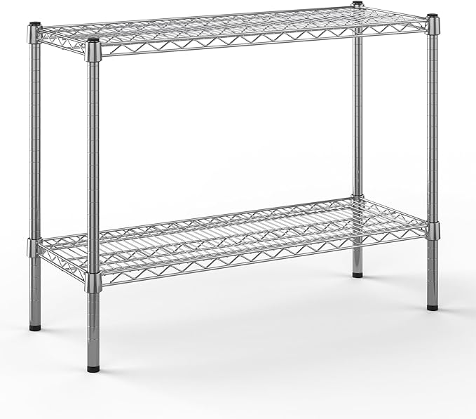 14" Deep x 36" Wide x 27" Height Wire Shelving Kit | 2-Tier | NSF Commercial Storage Rack Unit