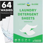 Laundry Detergent Sheets - Pre-Measured Laundry Sheets - Powerful Stain Removal - Gentle on Skin & Fabrics - Works in All Washers - Convenient and Travel Friendly (Fragrance Free)