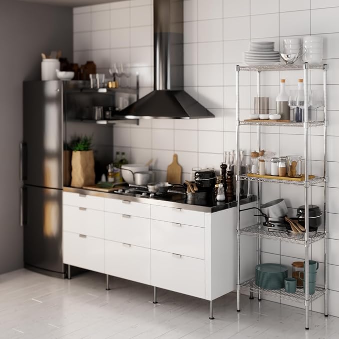 14" Deep x 24" Wide x 74" Height Wire Shelving Kit | 5-Tier | NSF Commercial Storage Rack Unit