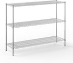 21" Deep x 72" Wide x 54" Height Wire Shelving Kit | 3-Tier | NSF Commercial Storage Rack Unit