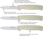 Paring Knife Set, MATTSTONE HILL Kitchen Knife Set - kitchen Prep knives, Fruit & Vegetable Knife Set, Premium German Steel, White Handle