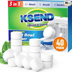 Toilet Bowl Cleaner Tablets - 40 PCS Automatic Bleach Toilet Cleaner Tablets, Slow-Releasing Deodorizing & Descaling, Powerful Bathroom Tank Cleaner