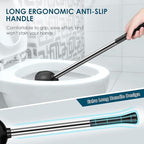 Toilet Plunger Bowl Brush Set: Hideaway Heavy Duty Toilet Plunger Scrubber Cleaner Holder Combo for Bathroom with Covered Caddy Hidden Elongated Discreet Apartment Toilet Plunger Brush Accessories