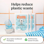 Freddie Dishwasher Sheets Fragrance Free - Space-Saving Alternative to Liquid Detergent - 60 Loads Concentrated Plastic Jug Free Strips