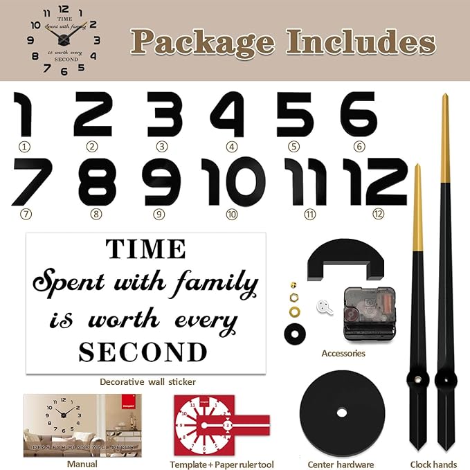 VANGOLD Wall Clock for Living Room Decor