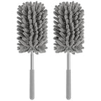 Mini Duster for Cleaning, 360° Bendable Hand Dusters with Extension Pole, Washable Small Duster for Car Interior, Office, Furniture