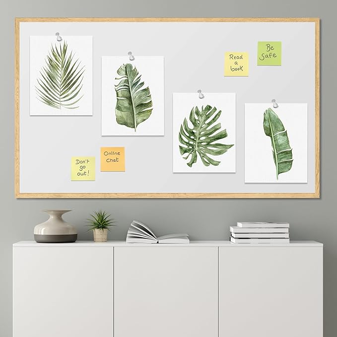 SIGNWIN Poster Bathroom Decor, Wall Art Room Decor Multicolor for Living Room, Bedroom, Office Green Pastel Banana Palm Monstera Leaf Nature Wilderness Plant Art Floral Botanical - 12"x16"x4