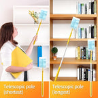 60 Count Electrostatic Duster Refills Compatible with Swiffer Duster,Multi-Surface Dusting Refills,Microfibre Dusters for Cleaning with 1Pcs Retractable Handle,Unscented