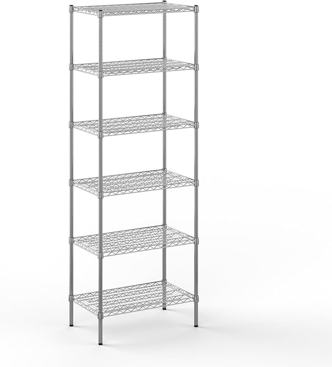 18" Deep x 30" Wide x 86" Height Wire Shelving Kit | 6-Tier | NSF Commercial Storage Rack Unit