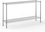 14" Deep x 60" Wide x 34" Height Wire Shelving Kit | 2-Tier | NSF Commercial Storage Rack Unit