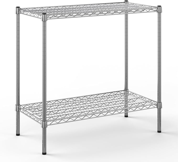 18" Deep x 36" Wide x 34" Height Wire Shelving Kit | 2-Tier | NSF Commercial Storage Rack Unit
