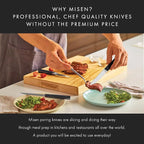 Misen 3.5" Paring Knife – Precision Kitchen Knife - High-Carbon Stainless Steel Blade – Ergonomic Handle for Peeling, Trimming, and Slicing – Lightweight, Versatile Tool for All Culinary Tasks - Black