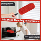 LOVECO Reusable Microfiber Duster Refills Compatible with OXO & MR.SIGA Dusters – 2 Pack Washable Duster Replacement Heads for Scratch-Free Dust and Hair Cleaning (Handle Not Included)
