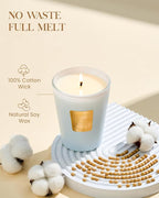 M&SENSE Linen Breeze Scented Natural Soy Wax Candle, 14.1oz 60 Hours Long Lasting Slow Burning Candles for Home Decor, Aromatherapy Candle for Stress Relief