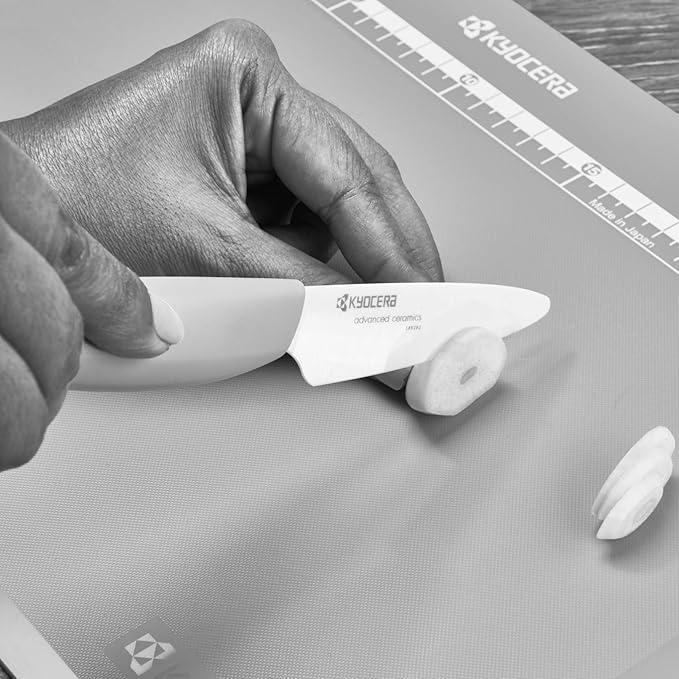 KYOCERA Revolution Series 3-inch Ceramic Paring Knife, Pink Handle, White Blade