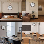 Wall Clock, Classic Wood Style Finish, 16 Inch Non-Ticking Silent Battery Operated Analog Clock, Ideal Retro Decor for Home, Bedroom, Living Room, Kitchen, Bathroom, Office(Wood Brown)