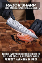 Dalstrong 2 Piece Set - Chef Knife 8 inch & Paring Knife 4 inch - Shogun Series ELITE - Damascus - Japanese AUS-10V Super Steel - G10 Black Handle - Razor Sharp - Full Tang Chef's Knife - Sheath