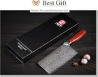 YARENH Chinese Cleaver Knife 7 Inch - Damascus Chef Knife for Kitchen, 67 Layers High Carbon Stainless Steel, African Sandalwood Handle, Sharp, Durable, Rust Resistant, Gift Box