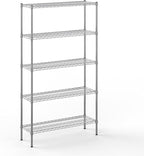 14" Deep x 42" Wide x 74" Height Wire Shelving Kit | 5-Tier | NSF Commercial Storage Rack Unit