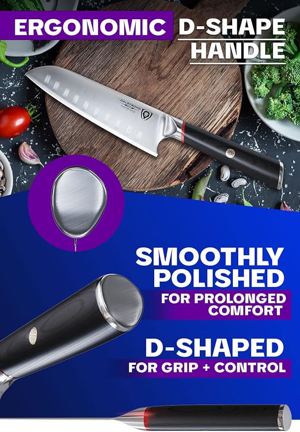 Dalstrong Santoku Knife - 7 inch - Phantom Series - Japanese High-Carbon AUS8 Steel - Pakkawood Handle - Razor Sharp Kitchen Knife - Asian Vegetable Knife - Sheath Included