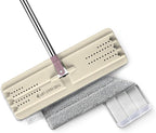 JOYMOOP Flat Mop, Microfiber Mops for Floor Cleaning and Wall Cleaner, 50" Mop with 13" Flat Head with a Microfiber Mop Pad - Beige & Blush Brown