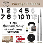 VANGOLD Design 3D Wall Clock for Classroom Decor