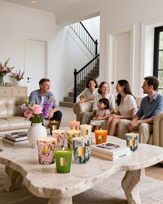 M&SENSE Rosemary Eucalyptus Scented Candle Home Decor, Natural Soy Wax,4.1oz 60 Hours Long Lasting Slow Burning, Aromatherapy Candle for Stress Relief