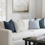 MIULEE Pack of 4 Decorative Textured Boucle Christmas Throw Pillow Covers 20x20 Inch Neutral Blue Accent Solid Pillow Cases Couch Cushion Covers for Modern Farmhouse Boho Bed Livingroom Home Decor