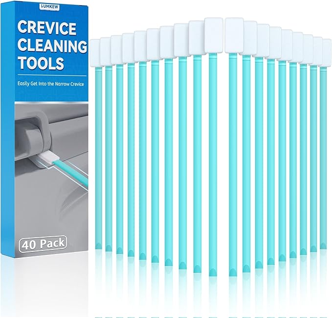 40pcs Crevice Cleaning Brush Tool, Disposable Toilet Brush for Toilet Seat Gaps, Crack and Crevice Cleaner Tools, Blue