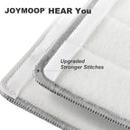 JOYMOOP Flat Mop Pads, Microfiber Mop Cleaning Pads, Washable Pads, Pads Replacement Flat Mop or Mop Bucket Set, Pack of 50 Refills 13inch - Grey and Stripe