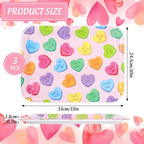 3Pcs 13 x 10 Inch Valentine's Day Serving Trays Candy Conversation Heart Platter Sweet Love Serving Dishes for Party Sharing Snacks Fruit Dessert Candy