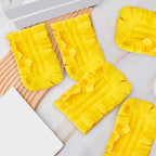 Zubebe 6 Pcs Duster Refill Reusable Fleece Duster Refills Feather Flat Dusters Multi Surface Washable Cleaning Pads Tools for Home, Blinds, Car, Pet, Furniture, Fans (Yellow)