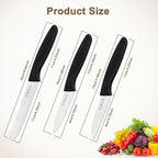 Paring Knife Set 6PCS, Ultra Sharp Kitchen Knives, Cutting & Peeling Knives, Kitchen Knives for Home Essentials, PP Plastic Handle-Black