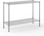 18" Deep x 48" Wide x 34" Height Wire Shelving Kit | 2-Tier | NSF Commercial Storage Rack Unit