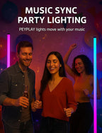 RGB LED Corner Floor Lamp, Smart Adjustable Shape, Music Sync, 16 Million DIY Colors, Remote & App Control, Modern Standing Light for Bedroom Living Room (Circular Base)